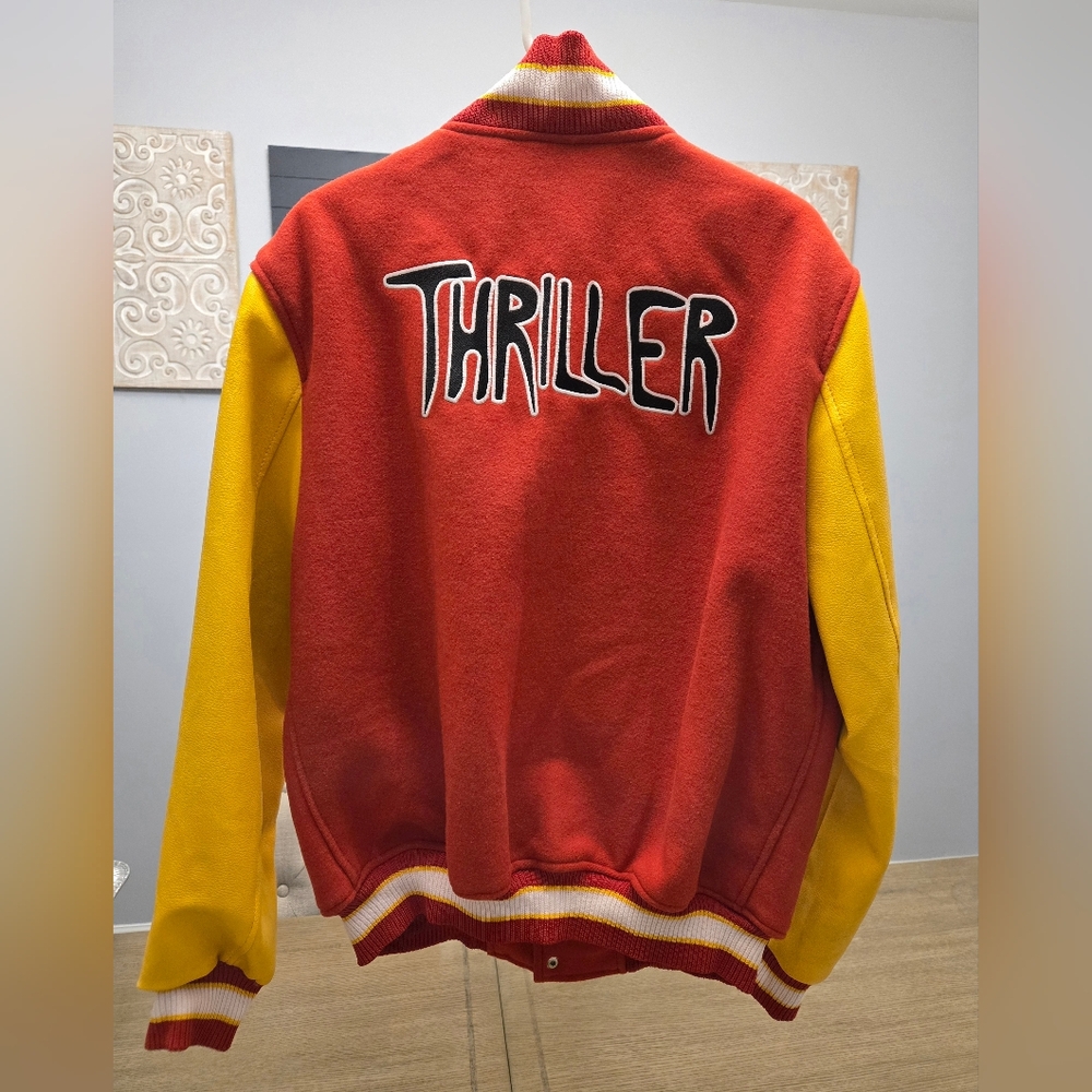 Thriller Red and Yellow Varsity Jacket